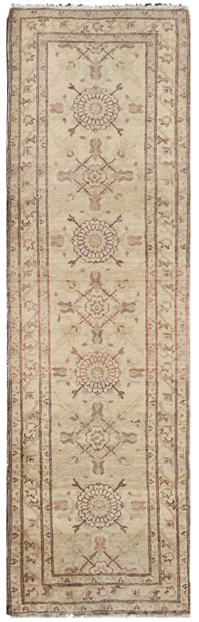 3'x9' Ariana Hand knotted Wool Geometric Soft Runner Rug