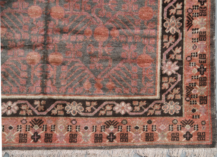 Vintage Rug | Samarkand | Grey, Nay & Red Wool Rug
