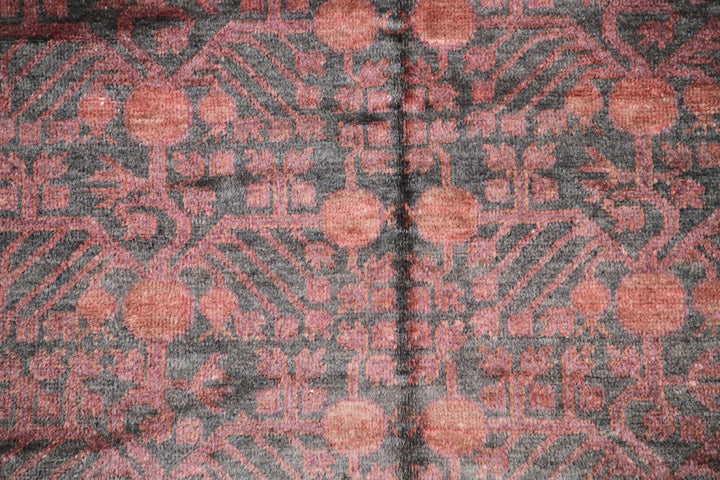 Vintage Rug | Samarkand | Grey, Nay & Red Wool Rug