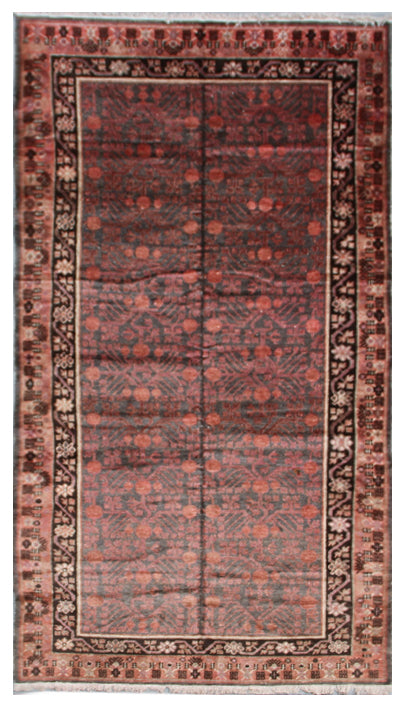 Vintage Rug | Samarkand | Grey, Nay & Red Wool Rug
