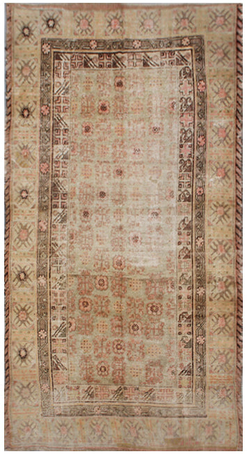 Vintage Wool Area Rug | Antique Samarkand Rug