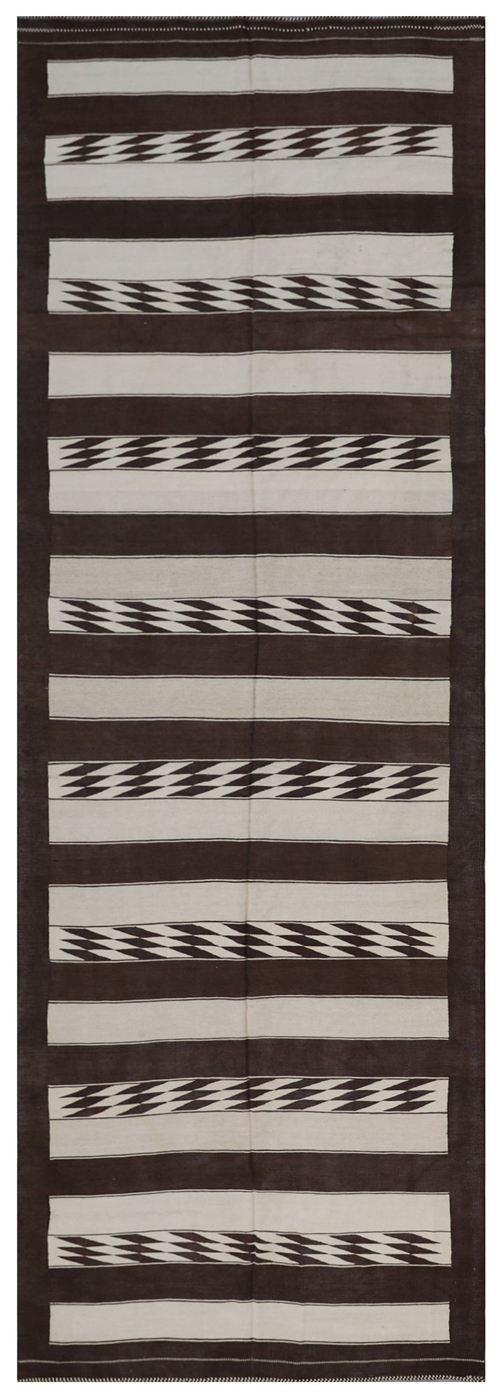 5'x17' Wide & Long Wool Kilim Rug | Tribal Kilim Rug