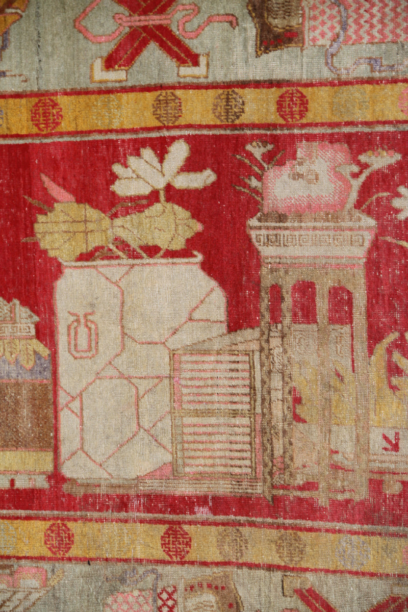 5'x7' Vintage Wool Rug | Samarkand | Yarkand Wool Rug