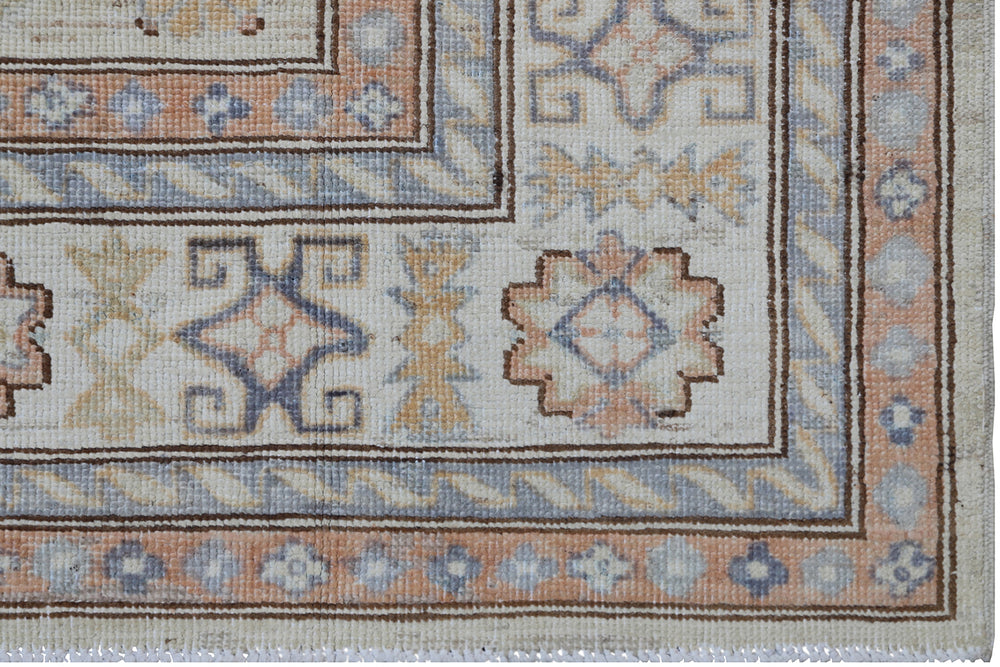 5'x7' Wool Area Rug | Hand-knotted Geometric Design Rug