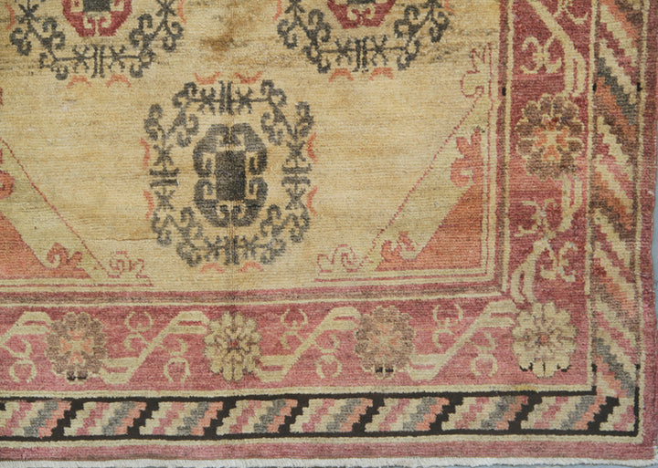5'x8' Antique Samarkand Rug | Vintage Khotan Area Rug
