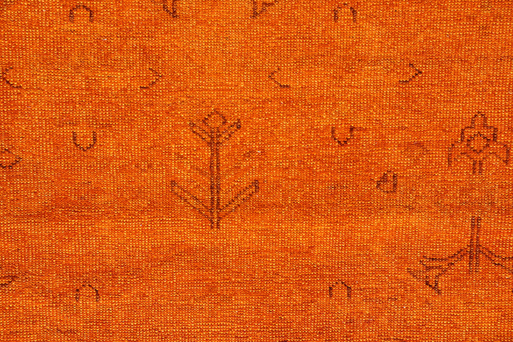 5'x8' Orange Persian Tabriz Ariana Overdyed Rug | Hand-Knotted Wool Area Rug