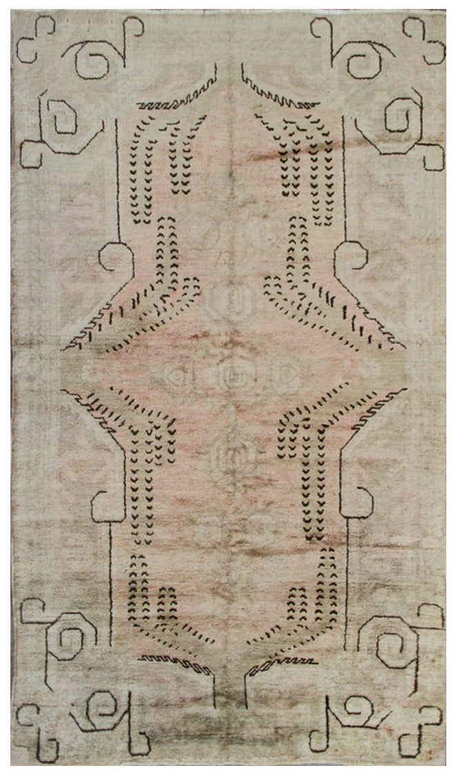 5'x9' Antique Samarkand | Vintage Khotan Rug