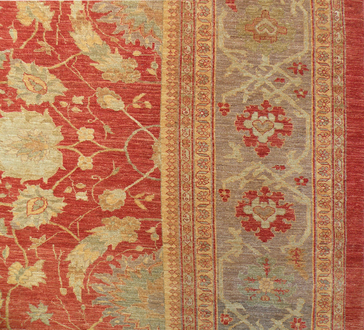 16'x21' Large Floral Red Blue Gold Sultanabad Design Ariana Traditional Rug