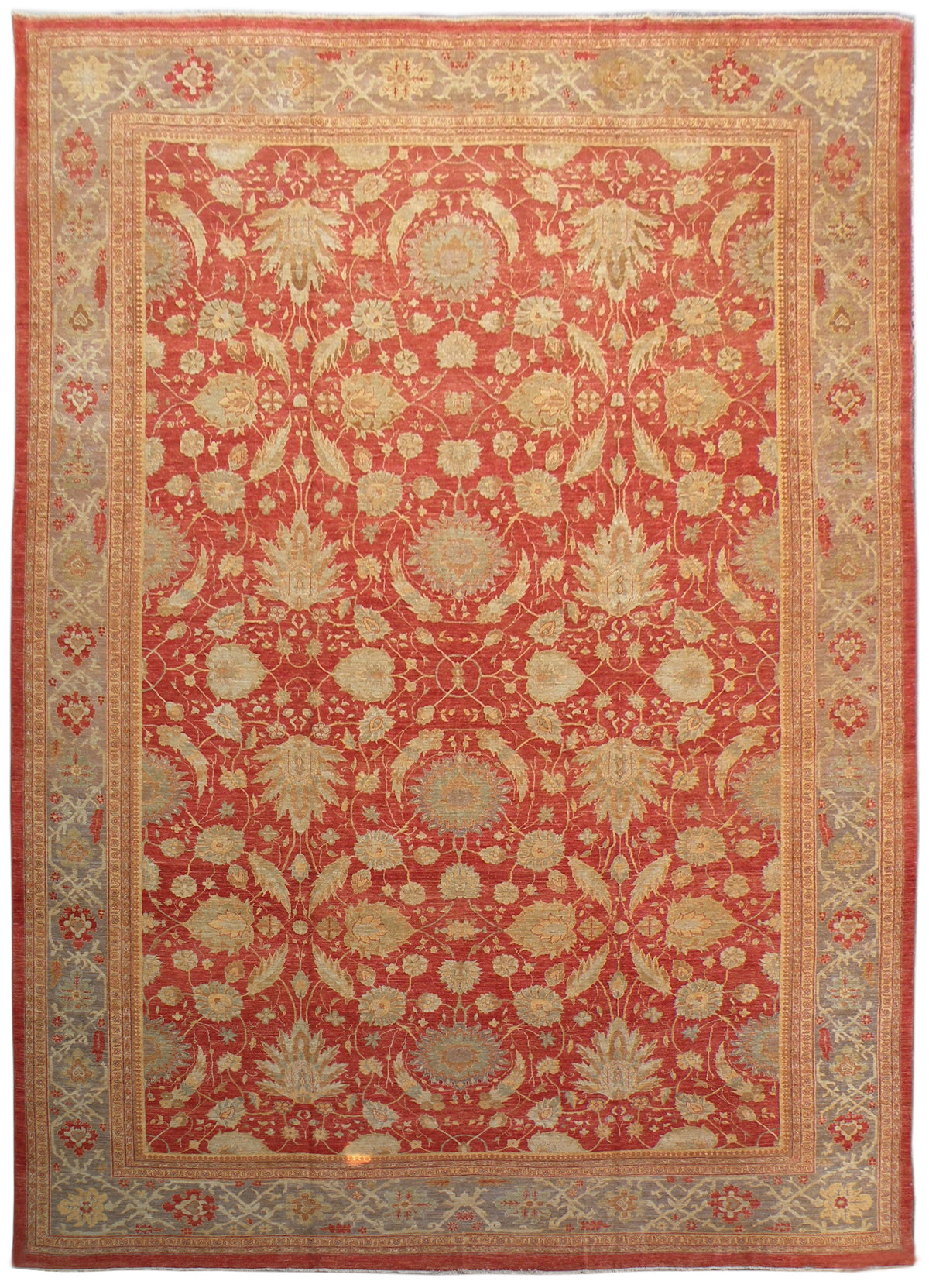 16'x21' Large Floral Red Blue Gold Sultanabad Design Ariana Traditional Rug
