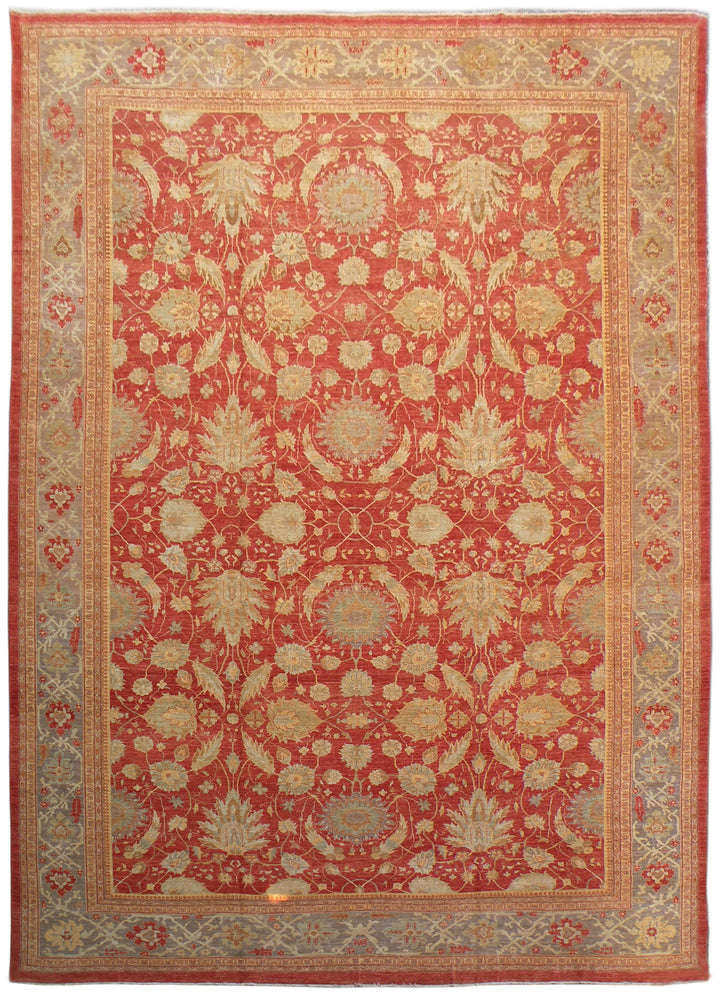 16'x21' Large Floral Red Blue Gold Sultanabad Design Ariana Traditional Rug