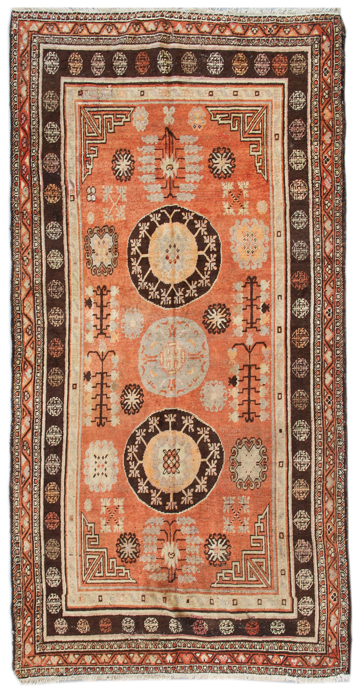 6'x10' Early 20th Century Khotan Samarkand Rug