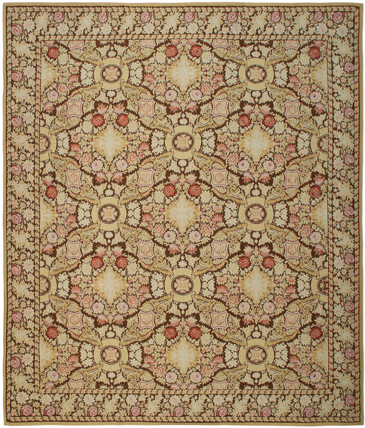 11'x14' French Style Floral Design Aubusson Area Rug