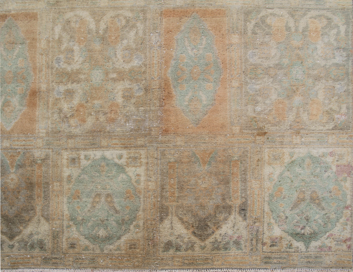 8x10 Vintage Indian Agra Four Season Hand-Knotted Area Rug