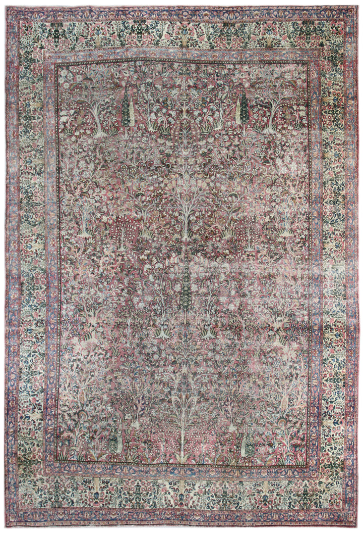 9'x12' Antique Persian Kirman Rug