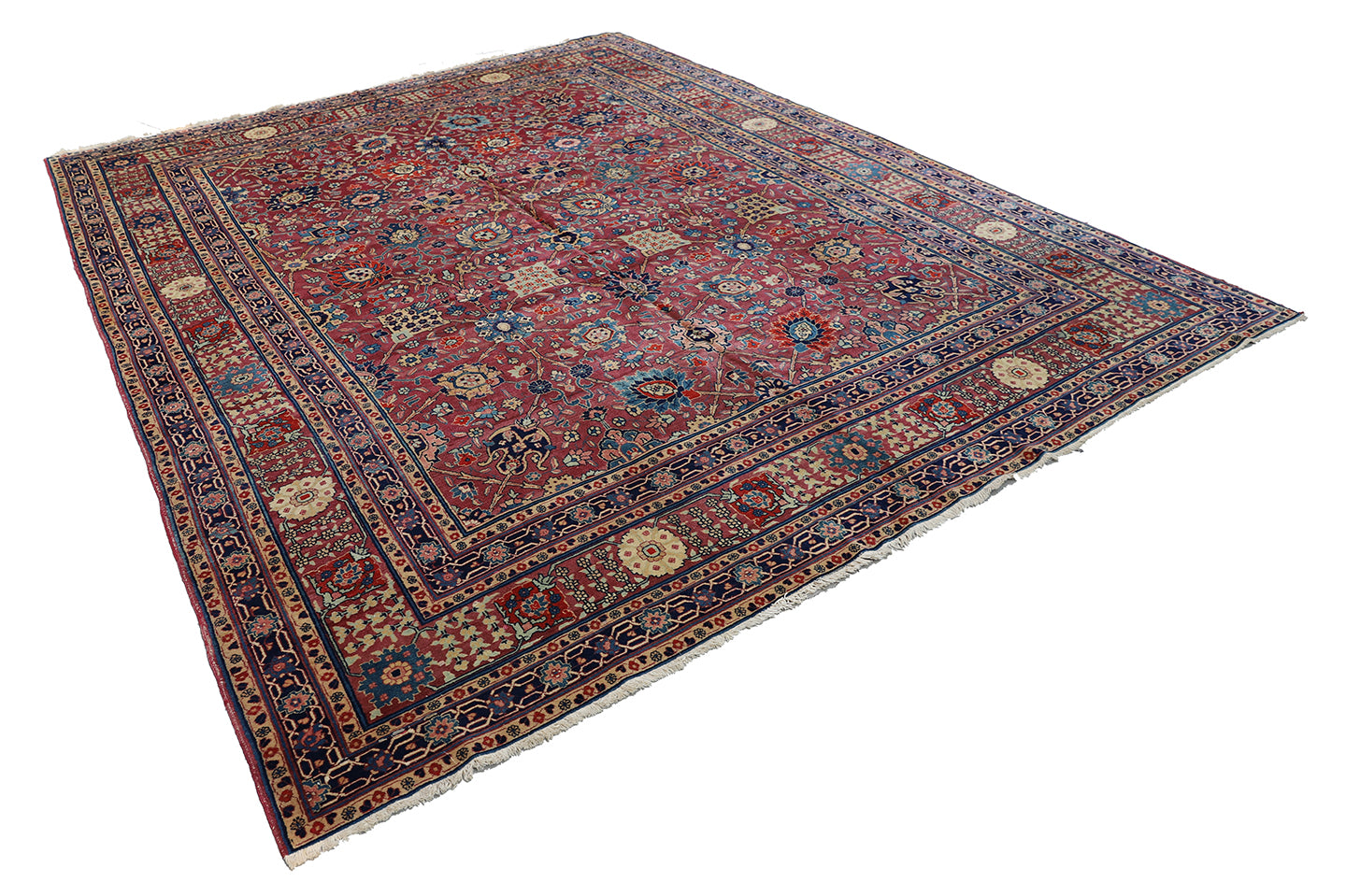 10'x12' Antique Persian Shah Abbas Vase Carpet Design Tabriz Rug