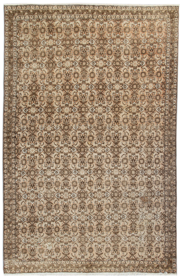 7'x9' Persian Tabriz Antique Semi-Antique Rug