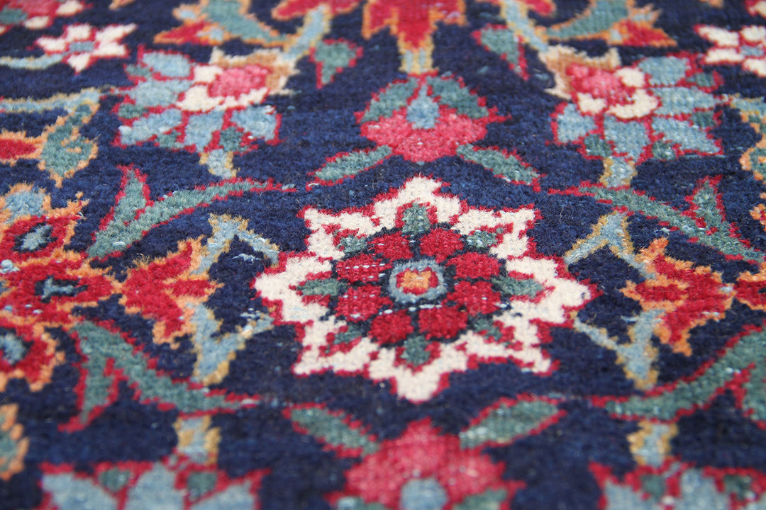 11'x17'Vintage Antique Navy Red White Blue Persian Tabriz Rug