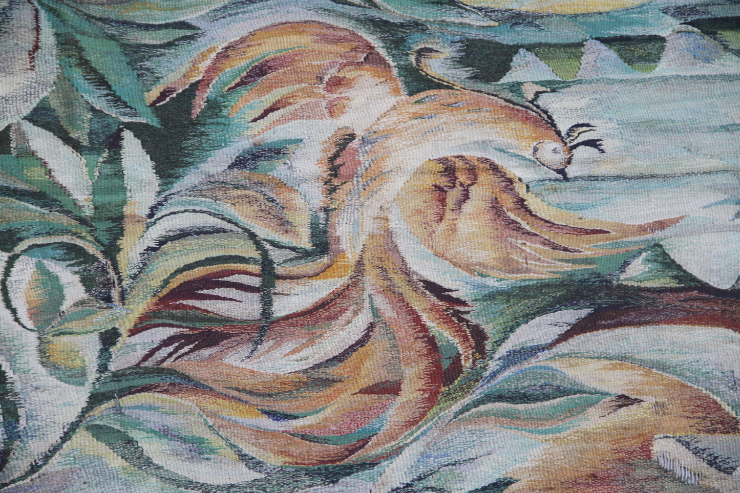8'x11' Semi Antique Vintage European Tapestry
