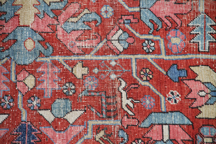 8'x11' Antique All Over Design Persia Heriz Rug