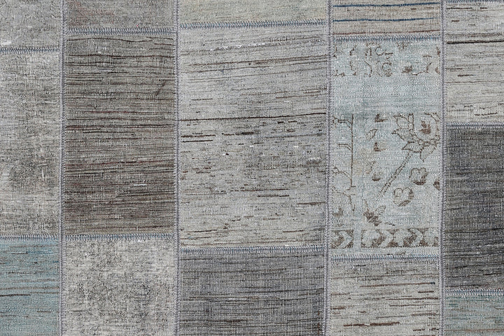 6'x8' Gray Ariana Patchwork Rug | Handcrafted Wool Area Rug