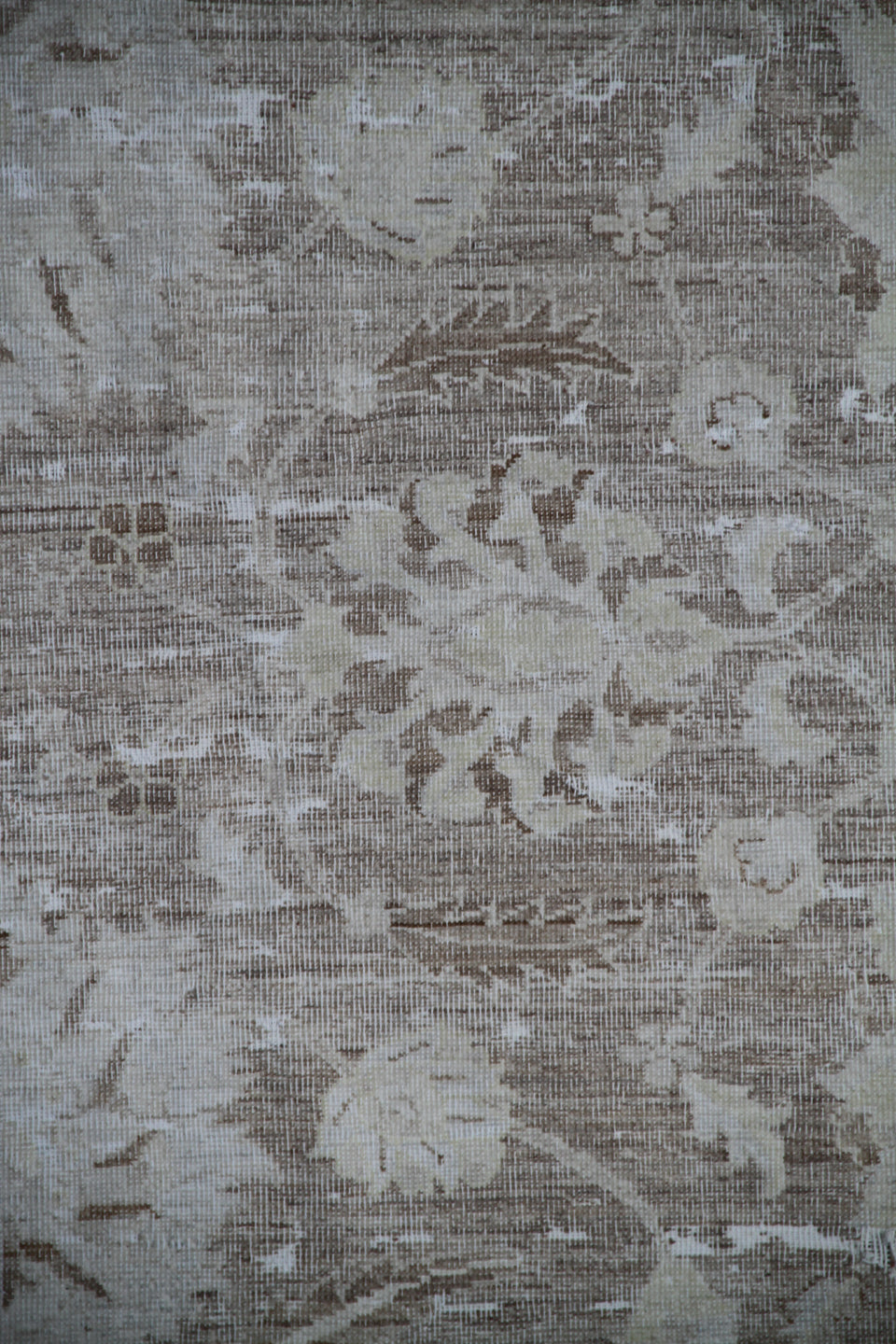 6'x8' Hand-Knotted Afghan Floral Rug | Washed Pale Tones | Ariana Vintage