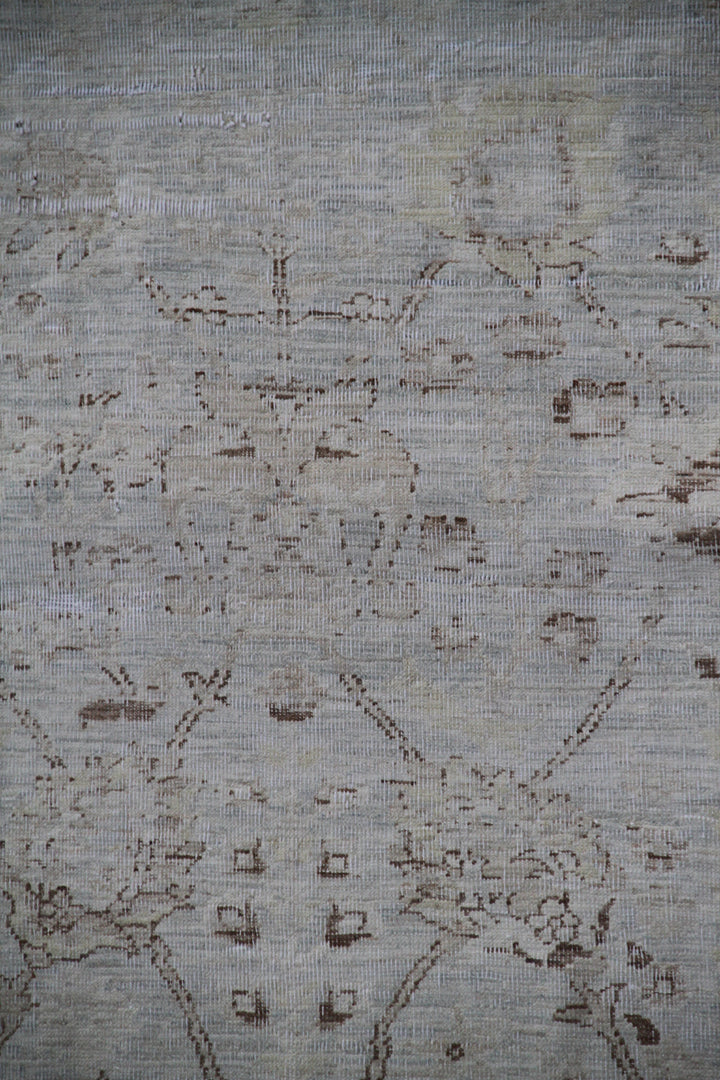 6'x8' Pale Abrash Brown Tabriz Rug | Hand-Knotted | Wool Rug