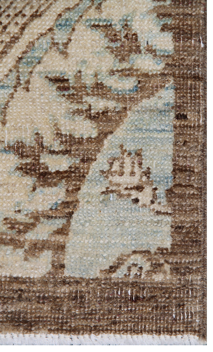 6x9 Ariana Brown and Blue Transitional Wool Rug