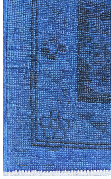 6'x9' Ariana Overdyed Rug |Blue Persian Sultanabad Design 