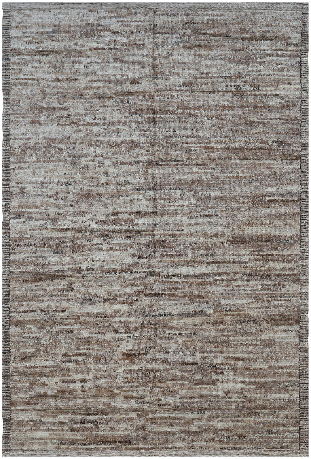 Moroccan Style Area Rug | Brown Grey Wool Rug