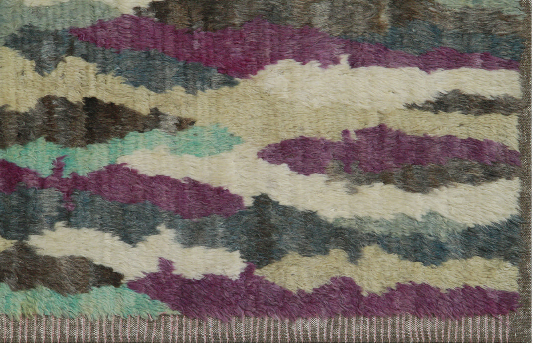 Moroccan Style Multi Color Barchi Wool Area Rug