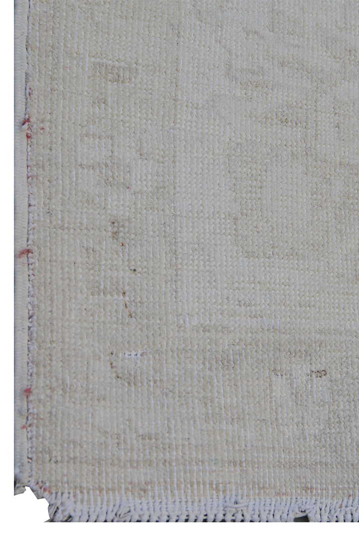 6'x9' Pale Agra Rug | Hand-Knotted Wool | Soft White Vintage Look Rug