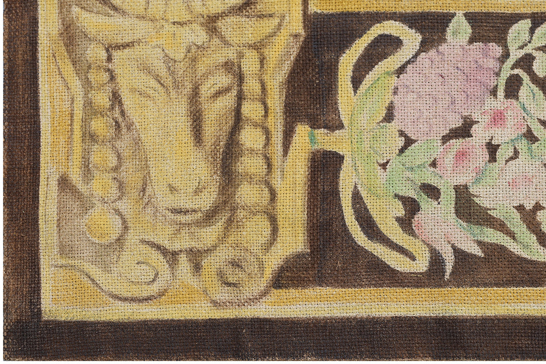 6'x9' Vintage Hand Painted Gothic Wall Hanging Tapestry