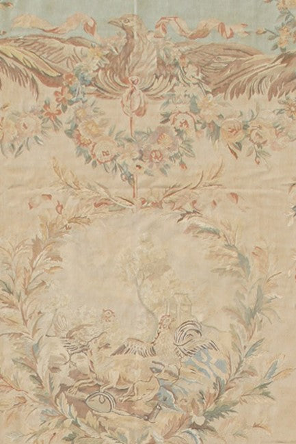 11.05 x 7.00 French Aubusson Design Flatweave Tapestry