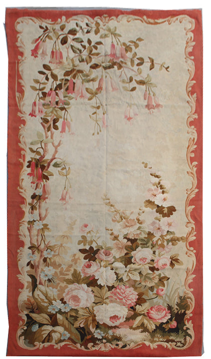 4'x10' French Aubusson Antique Tapestry Panel