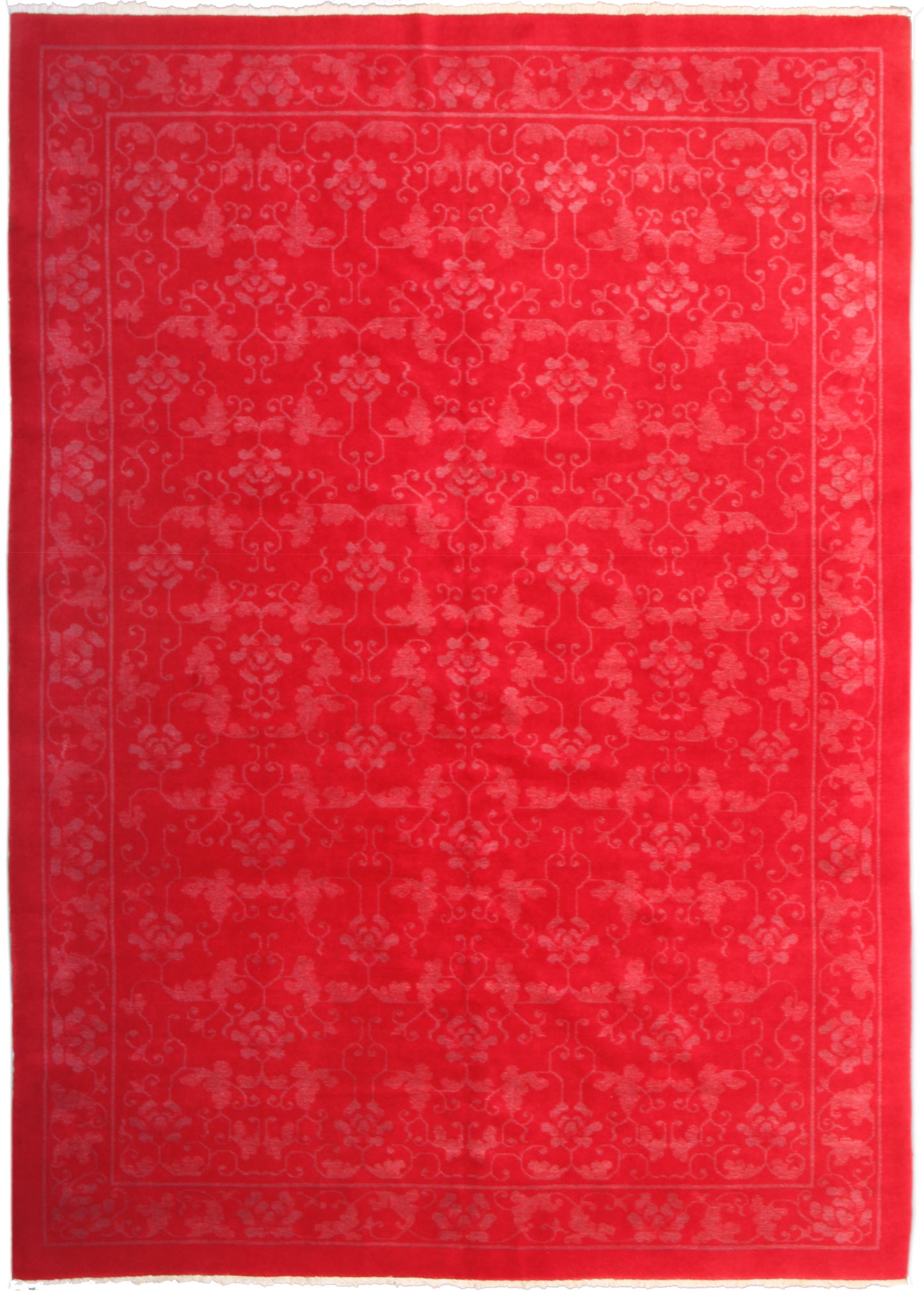 6x8 One Red Chinese Pattern Rug