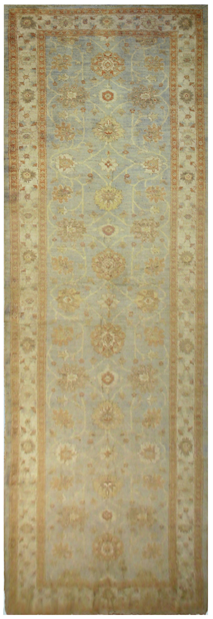 4'x14' Grey Gold Tabriz Design Ariana Traditional Long Wide Runner Rug