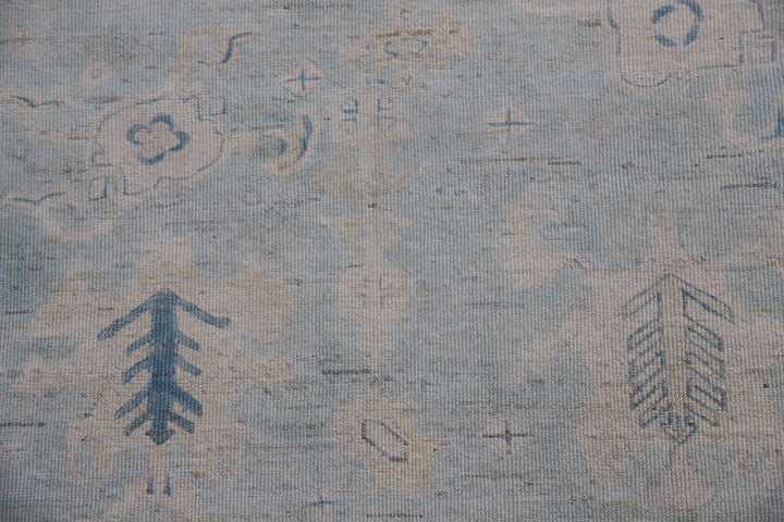 7'x10' Wool Rug | Caucasian | Geometric | Blue Area Rug