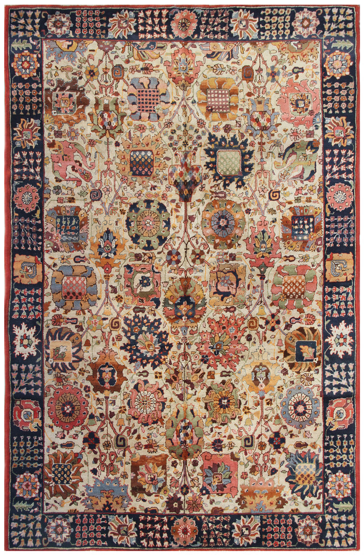 7'x10' Vintage European Wool Rug | Hand Made Area Rug