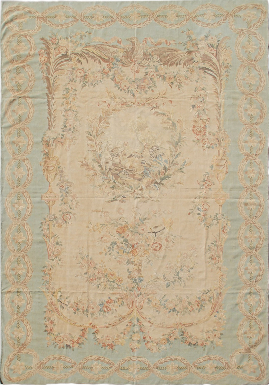 7'x11' Wool Tapestry |French Aubusson Design Wall Tapestry