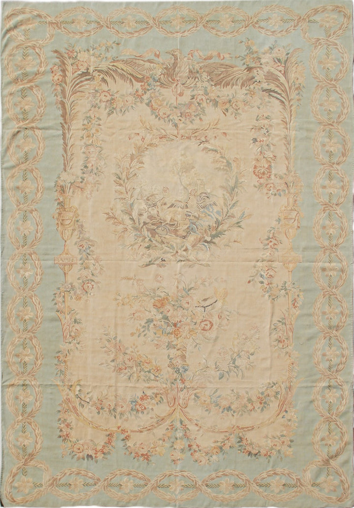 7'x11' Wool Tapestry |French Aubusson Design Wall Tapestry