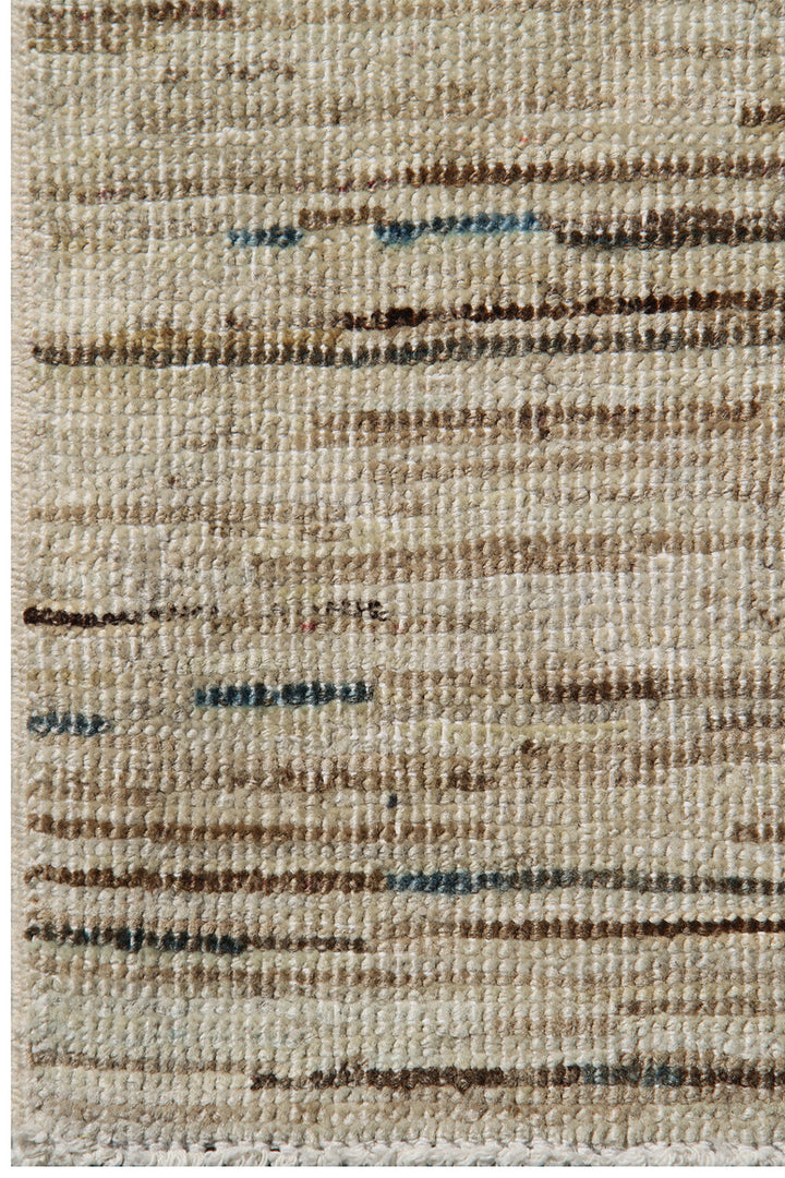 7'x9' Hand-Knotted Rug |Organic Wool | Linear Design | Modern Collection