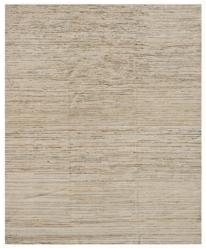 7'x9' Hand-Knotted Rug |Organic Wool | Linear Design | Modern Collection