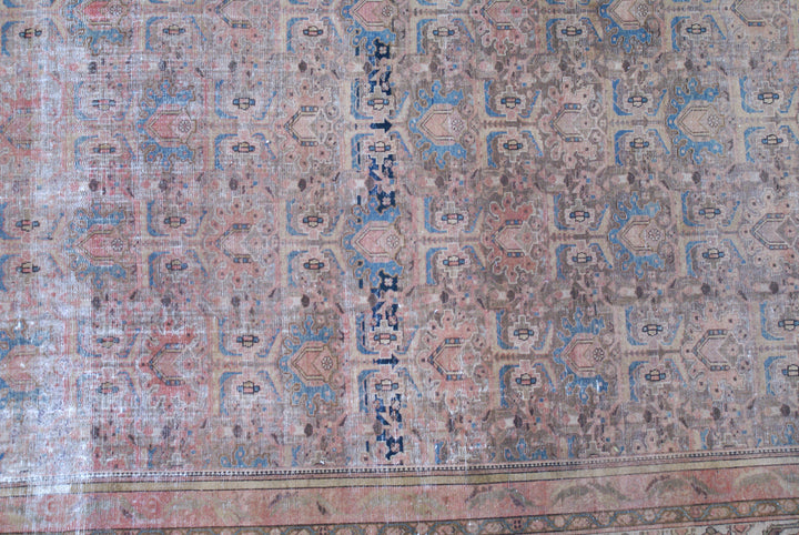 14'x27' Vintage Antique Distressed Persian Hamadan Malayer Rug