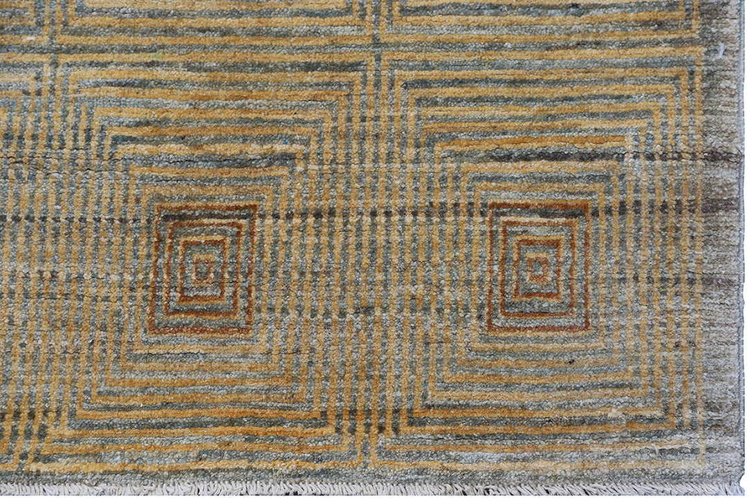 5'x8' Ariana Small Modern Geometric Hand Knotted Wool Rug