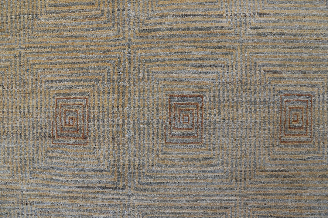5'x8' Ariana Small Modern Geometric Hand Knotted Wool Rug