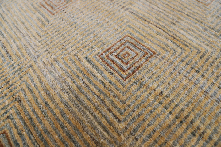 5'x8' Ariana Small Modern Geometric Hand Knotted Wool Rug