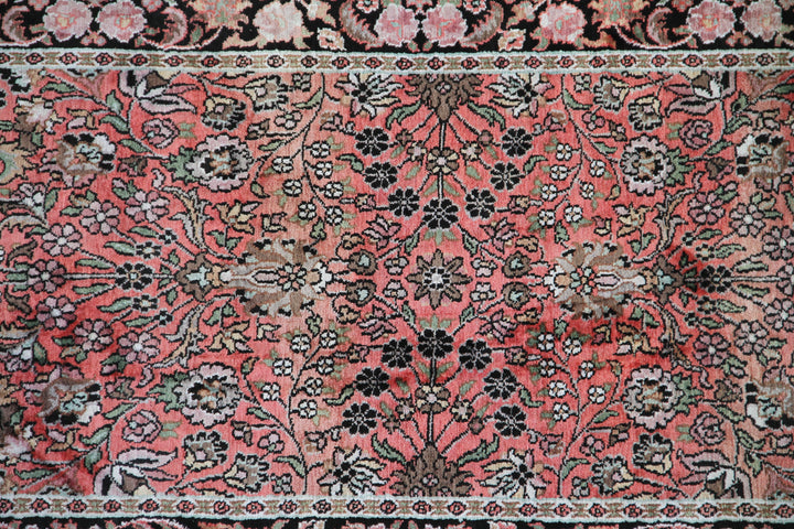 3'x10' Persian Design India Kashmir Art. Silk Hand-knotted Area Runner Rug