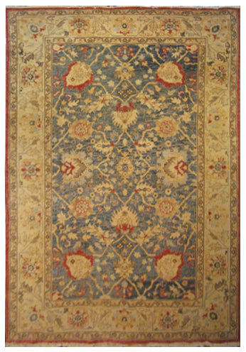 9.06 x  6.02 Finely Hand-Knotted Sultanabad Design Area Rug