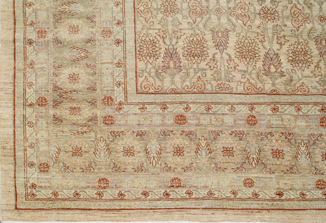 10'x14' Ariana Traditional Samarkand Gold Pastel Rust Rug