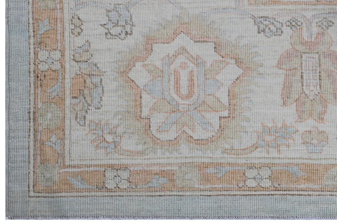 8'x10' Afghan Hand-Knotted Floral Agra Rug | Traditional | Organic Wool Rug